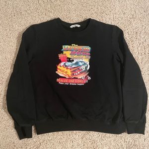 Girls Shein black race car graphic crew neck size 11-12